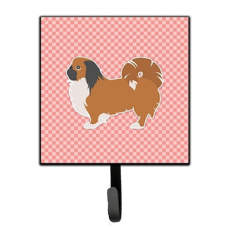 Carolines Treasures Pekingese Checkerboard Pink Leash or Key Holder BB3638SH4